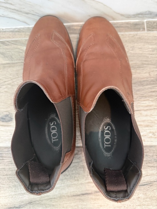 Tod\'s Men\'s Tan Leather Chukka Driving Boots Sz 10 main image 8